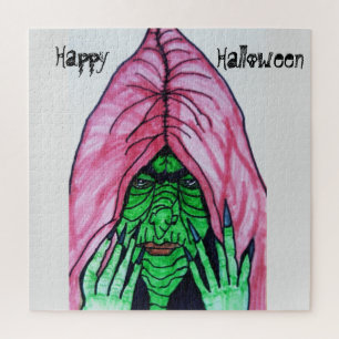 HALLOWEEN WITCH JIGSAW PUZZLE LEGPUZZEL