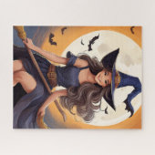 Halloween Witch Jigzaag Puzzle Legpuzzel (Horizontaal)