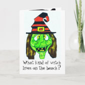 HALLOWEEN WITCH JOKE card Kaart (Voorkant)