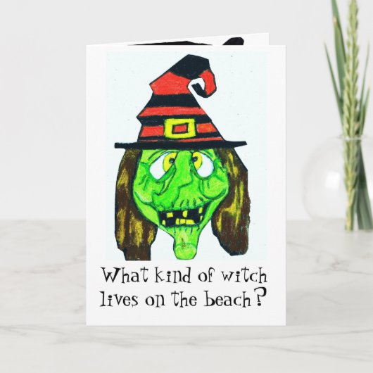 HALLOWEEN WITCH JOKE card Kaart (Voorkant)