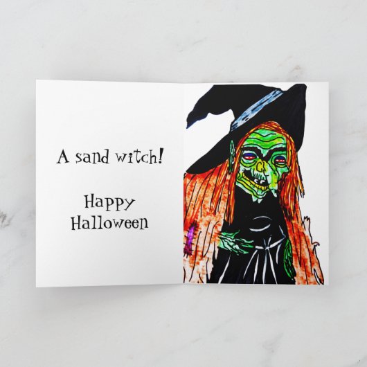 HALLOWEEN WITCH JOKE card Kaart (Binnen)