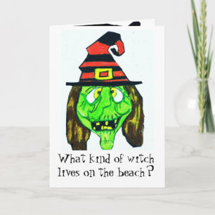 HALLOWEEN WITCH JOKE card Kaart