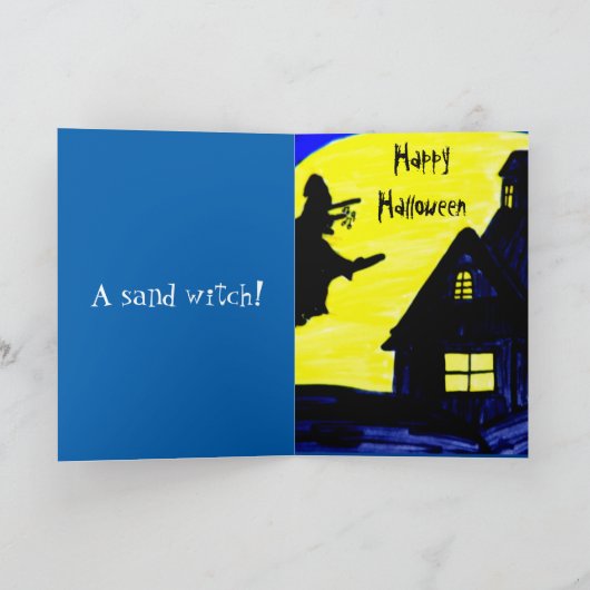 HALLOWEEN WITCH JOKE card Kaart (Binnen)