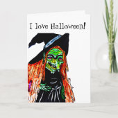 HALLOWEEN WITCH JOKE Folded Wenskaart Kaart (Voorkant)