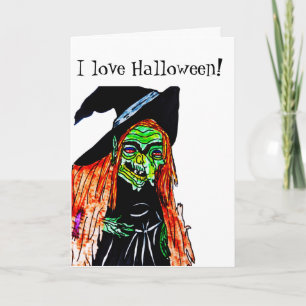 HALLOWEEN WITCH JOKE Folded Wenskaart Kaart