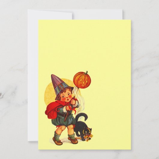  Halloween Witch JOL Cat Blank Uitnodiging (Voorkant)
