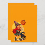  Halloween Witch JOL Cat Blank Uitnodiging (Voorkant / Achterkant)