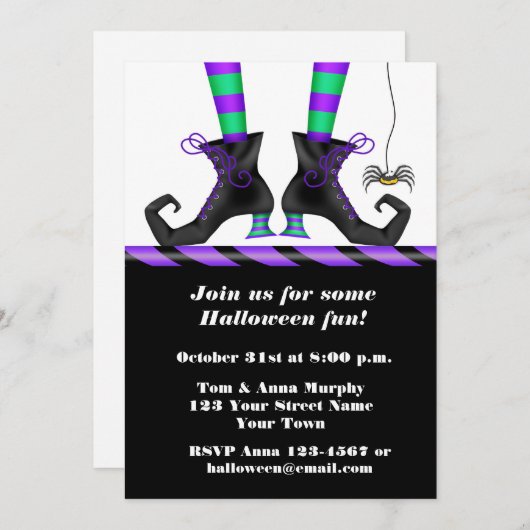 Halloween Witch Kaart (Voorkant / Achterkant)