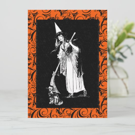  Halloween Witch Kaart (Staand voorkant)