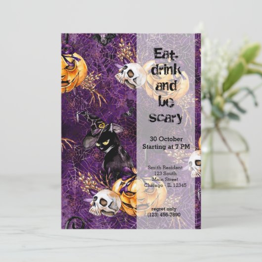 Halloween Witch Kaart (Staand voorkant)