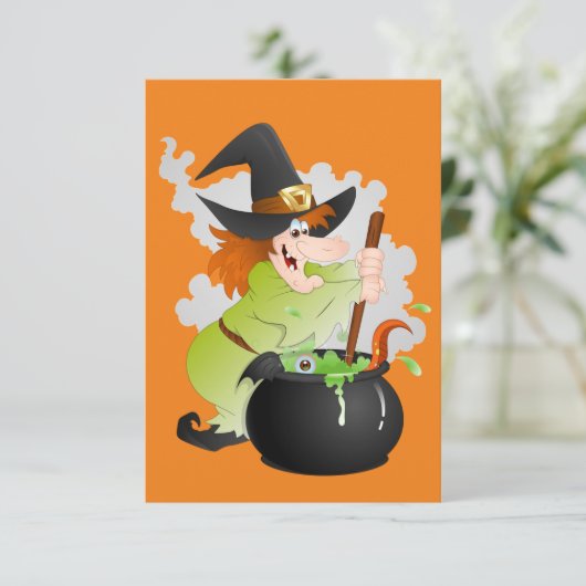 Halloween Witch Kaart (Staand voorkant)
