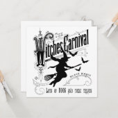 Halloween Witch Kaart (Voorkant / Achterkant in situ)