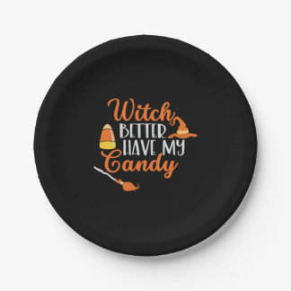 Halloween Witch kan beter mijn Snoep hebben Papieren Bordje