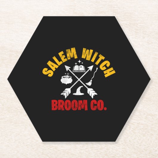 Halloween witch kartonnen onderzetters (Voorkant)