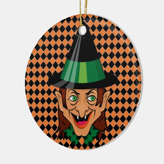 Halloween Witch Keramisch Ornament (Links)