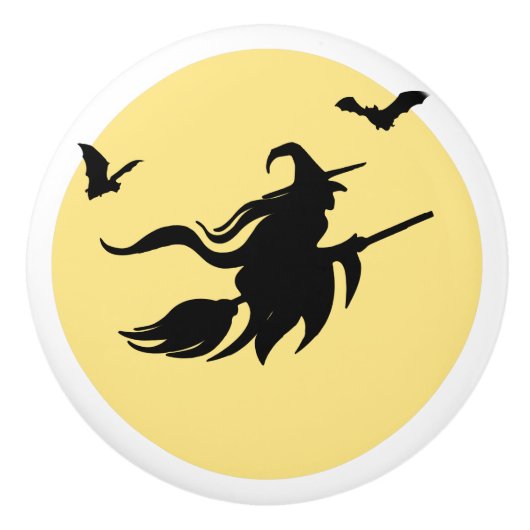 Halloween witch keramische knop (Voorkant)