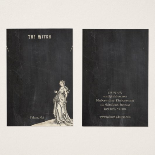 Halloween  Witch Ketting Display Kaart (Voorkant /achterkant)