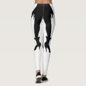 Halloween Witch Legs met rok en laarzen Leggings (Achterkant)