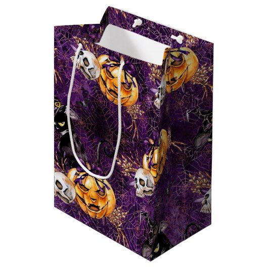 Halloween Witch Medium Cadeauzakje (Voorkant Gekanteld)