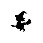 Halloween Witch met kamer Rubberstempel (Afrduk)