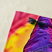 Halloween Witch met Skull Face Design Strandlaken (In situ)