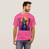 Halloween Witch met Skull Face Design T-shirt (Voorkant volledig)