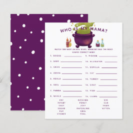Halloween Witch, m'n mama Baby shower Game