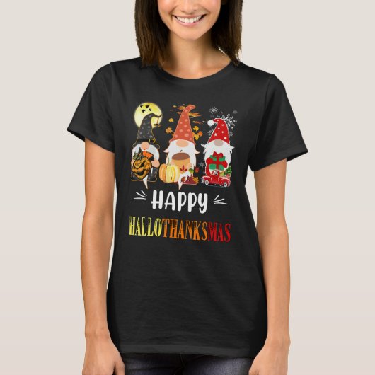 Halloween Witch Momster Halloween Gnomes Scary Spo T-shirt (Voorkant)