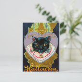 Halloween Witch Moon Cat briefkaart