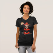 Halloween Witch Moon Cat T-Shirt van Molly Harriso (Voorkant volledig)