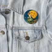 Halloween Witch Moon Ronde Button 5,7 Cm (In situ)