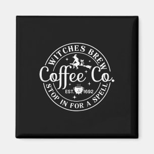 Halloween Witch Motief - Heksen Brouwen Koffie en Magneet