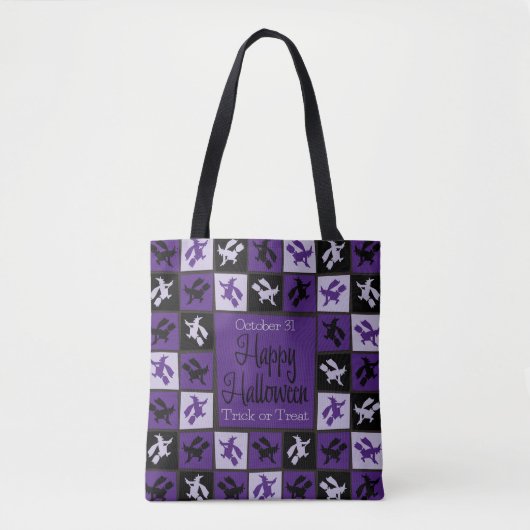 Halloween witch mozaïek tote bag (Voorkant)