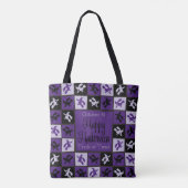 Halloween witch mozaïek tote bag (Achterkant)