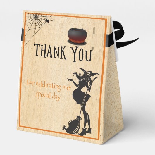 Halloween Witch Oktober Baby shower Dank u wel Bedankdoosjes (Achterkant)