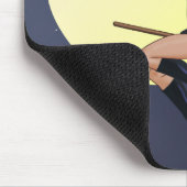 Halloween Witch op een vliegende Muismat (Hoek)