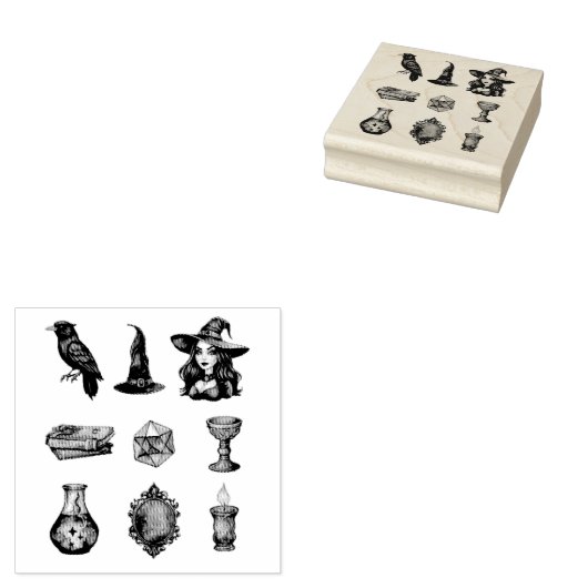 Halloween Witch Pack  Rubberstempel (Gestempeld)