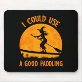 Halloween Witch Paddleboarder Sup Standup Paddling Muismat (Voorkant)