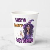 Halloween witch papieren bekers (Voorkant)