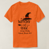 Halloween Witch Personalize Name Group Vacation T-shirt (Design voorkant)