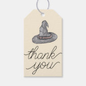 Halloween Witch Pet Doodle Hand getekend Cadeaulabel (Voorkant)