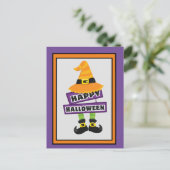 Halloween Witch Pet & Feet Briefkaart (Staand voorkant)