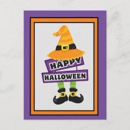 Halloween Witch Pet & Feet Briefkaart
