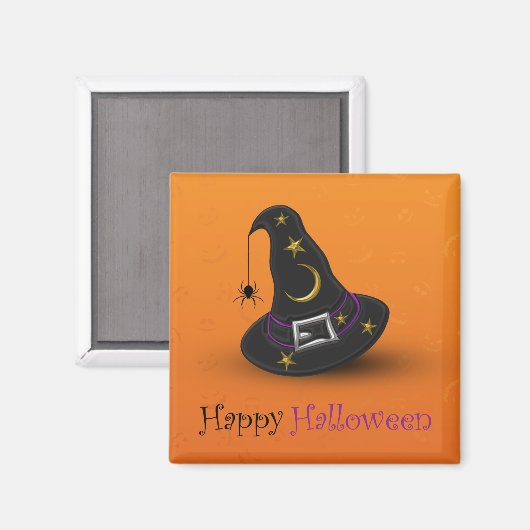 Halloween Witch Pet met spin Magneet (Voorkant / Achterkant)