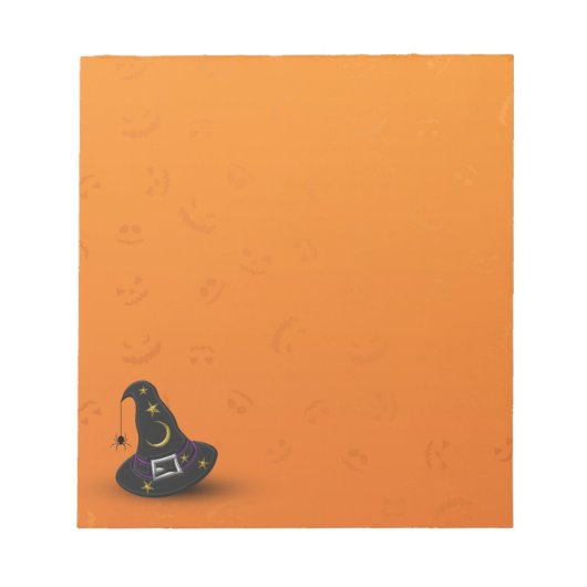 Halloween Witch Pet met spin Notitieblok (Voorkant)