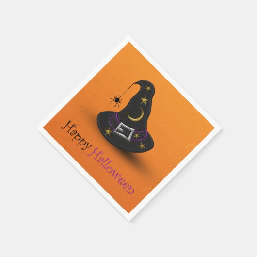 Halloween Witch Pet met spin Servetten (Hoek)