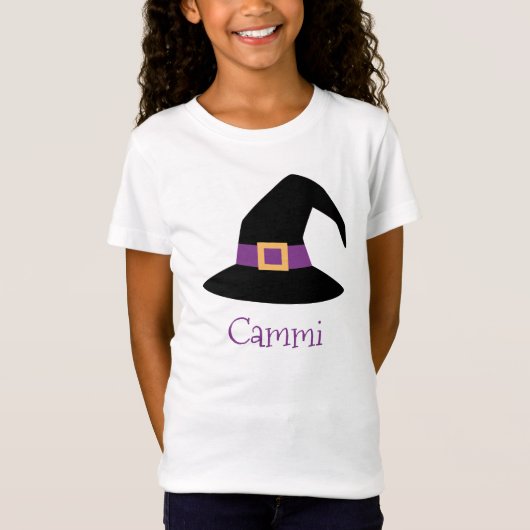 Halloween Witch Pet Personalized T-Shirt (Voorkant)