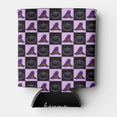 Halloween Witch Pet Pumpkin Face Spooky Pattern Blikjeskoeler (Voorkant)