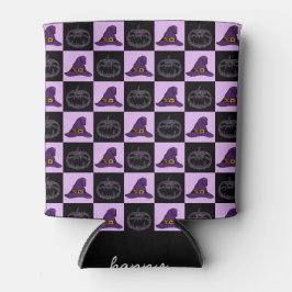 Halloween Witch Pet Pumpkin Face Spooky Pattern Blikjeskoeler