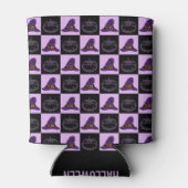 Halloween Witch Pet Pumpkin Face Spooky Pattern Blikjeskoeler (Achterkant)